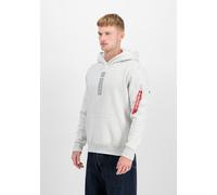 Alpha Industries Herren Puff Print Hoodie, Pastel Grey Melange, XXL