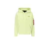Hoodie ALPHA INDUSTRIES "Backprint Hoodie ", Herren, Gr. M, grün (arctic lime), Obermaterial: 80% Baumwolle, 20% Polyester, regular fit, Sweatshirts Hoodie (72708524-M)
