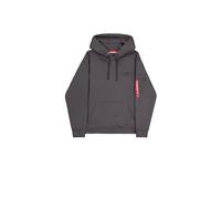 Hoodie ALPHA INDUSTRIES "Backprint Hoodie ", Herren, Gr. S, grau (vintage grau), Obermaterial: 80% Baumwolle, 20% Polyester, regular fit, Sweatshirts Hoodie (82878612-S)