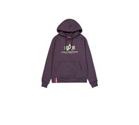 Hoodie ALPHA INDUSTRIES "Basic Hoodie BL", Damen, Gr. L, lila (plum), Obermaterial: 80% Baumwolle, 20% Polyester, regular fit, Sweatshirts Hoodie (12188304-L) plum