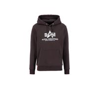 Hoodie ALPHA INDUSTRIES "Basic Hoodie BL", Herren, Gr. S, braun (hunter braun), Obermaterial: 80% Baumwolle, 20% Polyester, regular fit, Sweatshirts Hoodie (88988508-S)