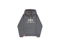 Hoodie ALPHA INDUSTRIES "Basic Hoodie BL", Herren, Gr. XS, grau (grauschwarz), Obermaterial: 80% Baumwolle, 20% Polyester, regular fit, Sweatshirts Hoodie (82259208-XS) grauschwarz