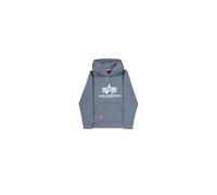 Hoodie ALPHA INDUSTRIES "Basic Hoodie BL K", Mädchen, Gr. 10, grau (denim blau), Obermaterial: 80% Baumwolle, 20% Polyester, regular fit, Sweatshirts Hoodie (58146666-10) denim blau