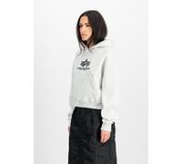 Alpha Industries Basic Big Logo Puff Print Hoodie Größe L Grau
