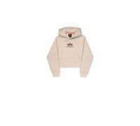 Hoodie ALPHA INDUSTRIES "Basic Hoodie BL PP W", Damen, Gr. XL, organic beige, Obermaterial: 80% Baumwolle, 20% Polyester, loose fit, Sweatshirts Hoodie (40397911-XL) organic beige