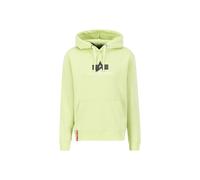 Hoodie ALPHA INDUSTRIES "Basic Hoodie BL Rubber", Damen, Gr. L, grün (arctic lime), Obermaterial: 80% Baumwolle, 20% Polyester, regular fit, Sweatshirts Hoodie (65868501-L)