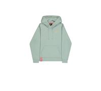 Hoodie ALPHA INDUSTRIES "Basic Hoodie SL", Herren, Gr. L, frost grün, Obermaterial: 80% Baumwolle, 20% Polyester, regular fit, Sweatshirts Hoodie (98443748-L) frost grün