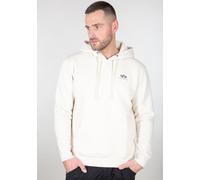 Hoodie ALPHA INDUSTRIES "Basic Hoodie SL", Herren, Gr. XS, weiß (jet stream weiß), Obermaterial: 80% Baumwolle, 20% Polyester, regular fit, Sweatshirts Hoodie (93108438-XS) jet stream weiß