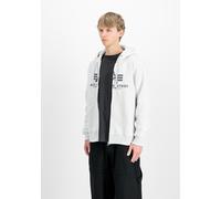 Alpha Industries Basic Big Logo Zip Hoodie Größe S Grau