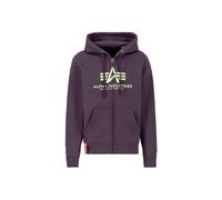 Alpha Industries Basic Big Logo Zip Hoodie Größe S Pflaume