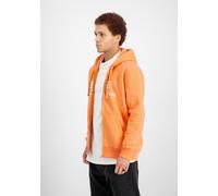 Hoodie ALPHA INDUSTRIES "Basic Zip Hoodie BL PP", Herren, Gr. L, orange (tangerine), Obermaterial: 80% Baumwolle, 20% Polyester, regular fit, Sweatshirts Hoodie (35966100-L) tangerine