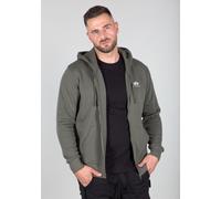 Alpha Industries Basic Zip Hoodie, grün, Größe M für Männer