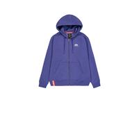 Hoodie ALPHA INDUSTRIES "Basic Zip Hoodie SL", Herren, Gr. S, lila (night lila), Obermaterial: 80% Baumwolle, 20% Polyester, regular fit, Sweatshirts Hoodie (72726919-S) night lila