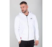 Alpha Industries Kapuzensweatjacke Basic Zip Hoody SL – Herren, weiß, XL, 80% Baumwolle/20% Polyester