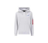 Hoodie ALPHA INDUSTRIES "Alpha Industries Men - Hoodies Dark Side Hoody" Gr. S, grau (pastel grey) Herren Sweatshirts (79735836-S) pastel grey