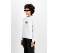 Hoodie ALPHA INDUSTRIES "New Basic Hoodie BL W", Damen, Gr. S, weiß, Obermaterial: 80% Baumwolle, 20% Polyester, regular fit, Sweatshirts Hoodie (98733545-S) weiß