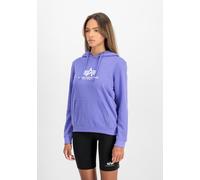 Hoodie ALPHA INDUSTRIES "New Basic Hoodie BL W", Damen, Gr. XS, lila (electric violet), Obermaterial: 80% Baumwolle, 20% Polyester, regular fit, Sweatshirts Hoodie (16757110-XS) electric violet