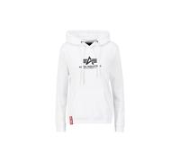 Hoodie ALPHA INDUSTRIES "New Basic Hoodie BL W", Damen, Gr. XS, weiß, Obermaterial: 80% Baumwolle, 20% Polyester, regular fit, Sweatshirts Hoodie (98733545-XS) weiß