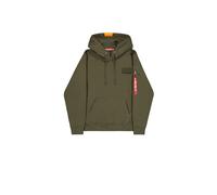 Hoodie ALPHA INDUSTRIES "Red Stripe Hoodie", Herren, Gr. 3XL, grün (dunkelgrün), Obermaterial: 80% Baumwolle, 20% Polyester, regular fit, Sweatshirts Hoodie (22483854-XXXL) dunkelgrün
