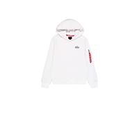 Alpha Industries Herren Signature BP Hoody, White, XL