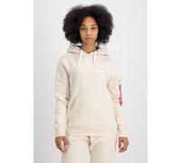 Hoodie ALPHA INDUSTRIES "Unisex EMB Hoodie", Herren, Gr. 2XS, weiß (jet stream weiß), Obermaterial: 80% Baumwolle, 20% Polyester, regular fit, Sweatshirts Hoodie (92341361-XXS) jet stream weiß