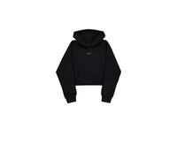Hoodie ALPHA INDUSTRIES "Waisted Hoodie W", Damen, Gr. L, schwarz, Obermaterial: 70% Baumwolle, 30% Polyester, loose fit, Sweatshirts Hoodie (62733967-L) schwarz