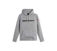 Hoodie Alpinestars Linear Wordmark V3 Meliertes Grau/Rot/SchwarzXXL Meliertes Grau,Rot,Schwarz