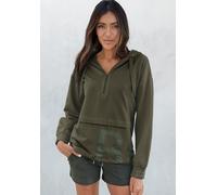 Hoodie BENCH. LOUNGEWEAR Gr. 44/46, grün (dunkelgrün) Damen Sweatshirts (34017344-44) dunkelgrün