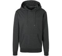 Hoodie BENCH. LOUNGEWEAR, Herren, Gr. 48/50 (M), grau (anthrazit, meliert), Sweatware, Obermaterial: 60% Baumwolle, 40% Polyester, unifarben, Basic, bequem hüftbedeckend, Rundhals, Rippbündchen, Sweat