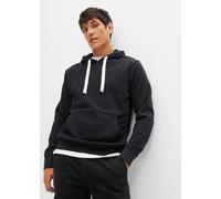 Hoodie BONPRIX "Hoodie aus reiner Baumwolle", Herren, Gr. 64 (3XL), schwarz, Obermaterial: 100% Baumwolle, regular fit, Sweatshirts Hoodie, Regular Fit, mit Kängurutasche, weich angeraute Innenseite (