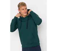 Hoodie BONPRIX "Hoodie aus reiner Baumwolle", Herren, Gr. 72/74 (5XL), grün (tiefgrün), Obermaterial: 100% Baumwolle, regular fit, Sweatshirts Hoodie, Regular Fit, mit Kängurutasche, weich angeraute I