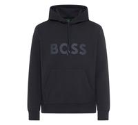 Hoodie BOSS GREEN "Soody", Herren, Gr. S, dunkelblau402, Sweatware, Obermaterial: 95% Baumwolle, 5% Elasthan, unifarben, normal, Rundhals, Bündchen, Sweatshirts Hoodie, Regular Fit, Kapuze mit Kordel,