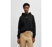 Hoodie BOSS ORANGE "Ehoody Premium Damenmode", Damen, Gr. L (40), schwarz (schwarz 001), Sweatware, Obermaterial: 100% Baumwolle, unifarben, casual, Langarm angesetztes Bündchen, Sweatshirts, mit gest