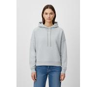 Hoodie BOSS ORANGE "Ehoody Premium Damenmode", Damen, Gr. M (38), silber (silber 040), Sweatware, Obermaterial: 100% Baumwolle, unifarben, normal, angesetztes Bündchen, Sweatshirts Hoodie, mit gestick