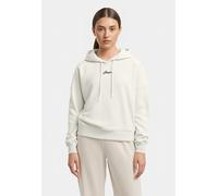 Hoodie BOSS ORANGE "Ehoody Premium Damenmode", Damen, Gr. XS (34), weiß (open weiß 118), Sweatware, Obermaterial: 100% Baumwolle, unifarben, normal, angesetztes Bündchen, Sweatshirts Hoodie, mit gesti