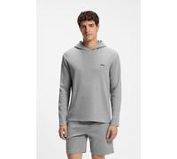 Hoodie BOSS "Waffle LS-Shirt H", Herren, Gr. XXL, medium grau 033, Obermaterial: 60% Baumwolle, 40% Polyester, Sweatshirts Hoodie (57748758-XXL) medium grau 033
