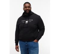 Hoodie "BT-BRAND L0VE TR MONO STOCK", Herren, Gr. 3XL, schwarz, Sweatware, Obermaterial: 100% Baumwolle, TOMMY HILFIGER BIG & TALL, regular fit normal, Rippbündchen, Sweatshirts Hoodie, Große Größen,