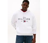 Hoodie "BT-BRANDLOVE BIG HILFIGER", Herren, Gr. 4XL, weiß, Sweatware, Obermaterial: 77% Baumwolle, 23% Polyester, TOMMY HILFIGER BIG & TALL, regular fit, Rippbündchen, Sweatshirts Hoodie, mit Logo-Gra
