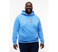 Hoodie "BT-SCRIPT FLAG", Herren, Gr. 3XL, blau (blau spell), Sweatware, Obermaterial: 100% Baumwolle, TOMMY HILFIGER BIG & TALL, normal normal, Rippbündchen, Sweatshirts Hoodie, Große Größen (29179564