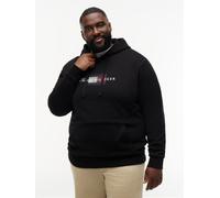 Hoodie "BT-SCRIPT FLAG", Herren, Gr. 3XL, schwarz, Sweatware, Obermaterial: 100% Baumwolle, TOMMY HILFIGER BIG & TALL, normal normal, Rippbündchen, Sweatshirts Hoodie, Große Größen (17890424-XXXL) sch