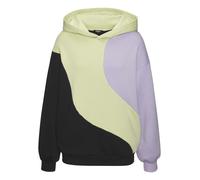 Hoodie BUFFALO, Damen, Gr. 44/46, schwarz, jade, flieder, Sweatware, Obermaterial: 60% Baumwolle, 40% Polyester, bequem hüftlang, ohne Ausschnitt, elastischer Bund, Sweatshirts Hoodie, mit modernem Co