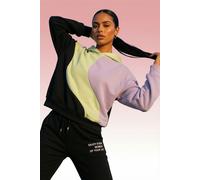 Hoodie BUFFALO "- Kapuzensweatshirt", Damen, Gr. 32/34, bunt (schwarz, jade, flieder), Sweatware, Obermaterial: 60% Baumwolle, 40% Polyester, bequem hüftlang, ohne Ausschnitt, Rippbündchen, Sweatshirt