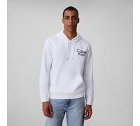 Hoodie CALVIN KLEIN "400GSM TRRY SPRTSWR", Herren, Gr. L, weiß (hellweiß), Sweatware, Obermaterial: 90% Baumwolle, 10% Polyester, unifarben, Bündchen, Sweatshirts Hoodie (62158643-L) hellweiß