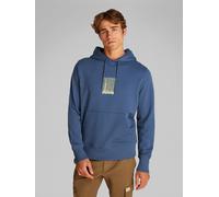 Hoodie CALVIN KLEIN JEANS "BRUSH STROKE GRAPHIC HOODIE", Herren, Gr. XL, blau (vintage indigo), Sweatware, Obermaterial: 100% Baumwolle, unifarben, bequem hüftlang, Rippbündchen, Sweatshirts Hoodie, m