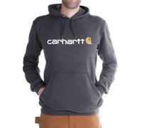 Hoodie CARHARTT "Bekleidung Logo Sweatshirt", Herren, Gr. L, grau (dunkelgrau), Obermaterial: 50% Baumwolle CO. 50% Polyester PES., Sweatshirts Hoodie (28738656-L) dunkelgrau