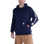 Hoodie CARHARTT "Logo Hooded Sweatshirt", Herren, Gr. L, blau (new navy), Obermaterial: 50% Baumwolle CO. 50% Polyester PES., Sweatshirts Hoodie (14751945-L) new navy