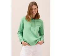 Hoodie CECIL, Damen, Gr. M (40), fennel grün, Sweatware, Obermaterial: 54% Polyester, 46% Baumwolle. Futter: 50% Baumwolle, 50% Polyester, unifarben, casual, regular fit normal, Langarm Rippbündchen,