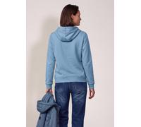 Hoodie CECIL, Damen, Gr. XL (44), blau (easy blau), Sweatware, Oberstoff: 54% Polyester, 46% Baumwolle, unifarben, comfort fit, ohne Ausschnitt, Bündchen, Sweatshirts Hoodie, im soften Baumwoll-Mix (5