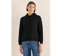 Hoodie CECIL, Damen, Gr. XL (44), schwarz, Sweatware, 54% Polyester, 46% Baumwolle, unifarben, comfort fit, ohne Ausschnitt, Bündchen, Sweatshirts, aus softem Materialmix (48560136-XL) schwarz