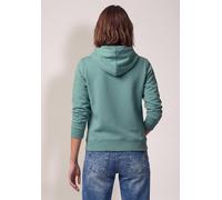 Hoodie CECIL, Damen, Gr. XXL (46), grün (mineral blau), Sweatware, Oberstoff: 54% Polyester, 46% Baumwolle, unifarben, comfort fit, ohne Ausschnitt, Bündchen, Sweatshirts Hoodie, im soften Baumwoll-Mi